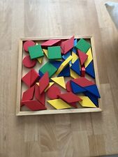 Legespiel Mosaik Dreieck Holz Motorik Spielzeug Kinder Kita