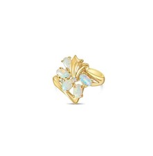 Ovaler opal cluster - opal,
