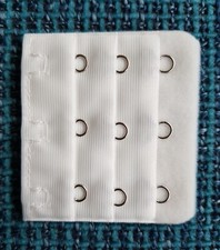 BH Verlängerung Erweiterung,  3 Haken Verschluss 5 x 5,5 cm, Farbe Weiß