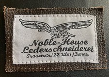 Etikett für deutsche Fliegerjacke Noble House Ulm