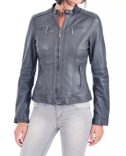 Damen grau stylische - grau, lammfell