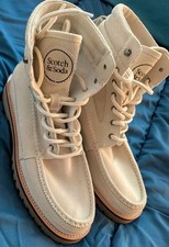 Scotch & Soda Mokassin Boots Herrenstiefel Gr.44 Ecru Wildleder