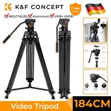 K&F Concept Videostativ Video 184cm Kamera Stativ mit 360° Fluidkopf VA18+ VH081