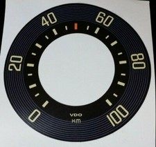 VW Bus T1 Tacho Tachofolie bis 100km/h für 70 mph Meilenumbau 