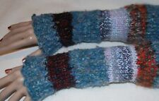 Lange Armstulpen Handstulpen Pulswärmer Mohair/Schurwolle -HANDARBEIT Gestrickt