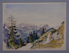 Aquarell 1989 wilder kaiser - aquarell,