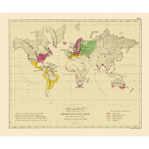 Historic map moravian - -,