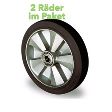 2 Stk. Gummi Rad 200 mm