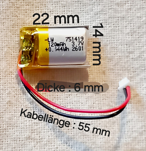 Lipo akku 120mah mit - v,