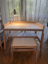 IKEA FLISAT Kinderschreibtisch + VALFRED Stuhl & Flisat Bank+Lampe Komplett-Set!