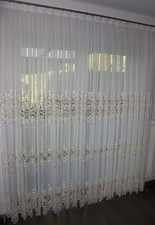 NEU Exklusive & Hochwertige Gardine Voile Spitze Creme MAßANFERTIGUNG