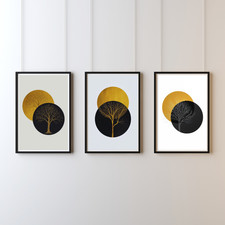 Baum Wandbilder Set A4 (3