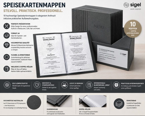 Sigel speisekarten mappen - speisekarten-mappen, din