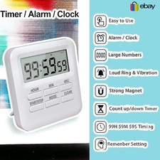 Große LCD Küche Kochen Digital Timer Countdown Up Uhr Lauter Alarm Magnetisch