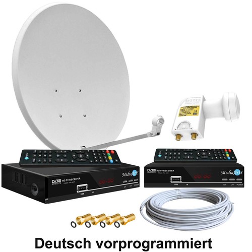 Sat anlage 60cm spiegel - 2-tv,