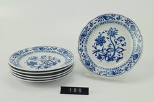 6 Kuchenteller Dessert Teller Triptis Zwiebelmuster ⌀ 17,3cm