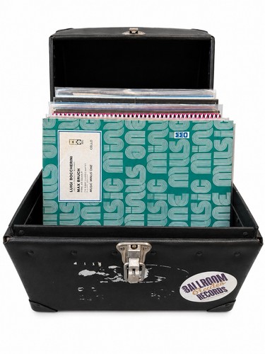 Vintage schallplattenkoffer - vintage,
