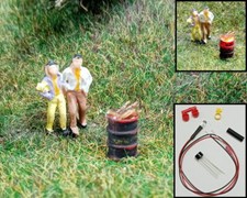 brennendes Fass / Tonne mit