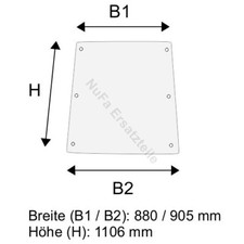 Frontscheibe für Jungheinrich EFG 316 - 320 Gabelstapler, Stapler (51113905)