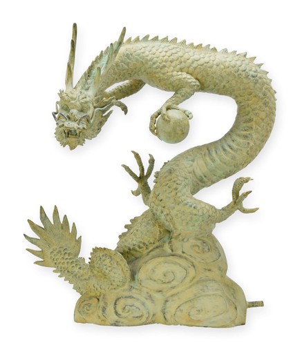 Brunnen aus bronze drachen - bronze,