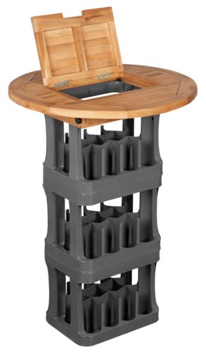 Bierkistenaufsatz teakholz mit - bierkistenaufsatz,