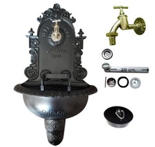 Antik Alu Wand Brunnen Bassena