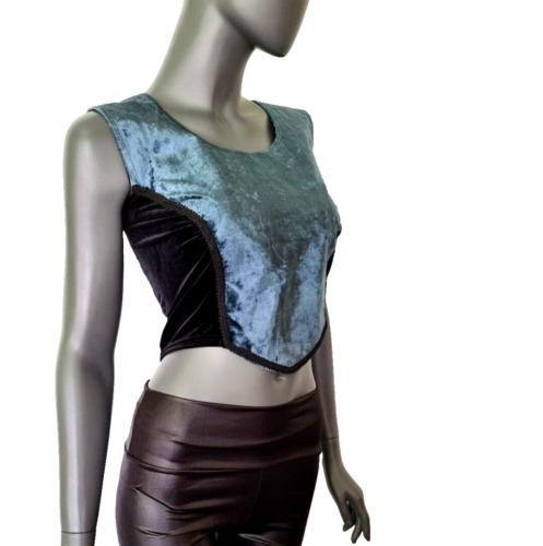Corsagentop samt gothic punk - samt,
