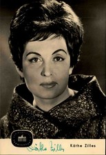 Autogrammkarte Autograph Film Bühne DDR Fernsehen signiert KÄTHE ZILLES ~1962