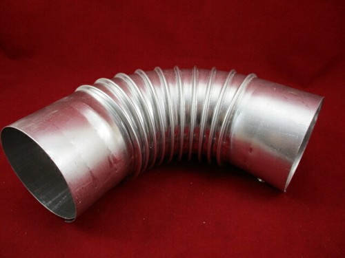 Abgas bogen aluminium 90mm - bogen,