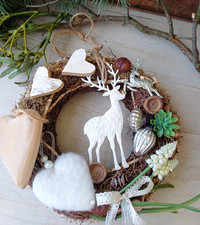 Winter Türkranz Landhaus mit