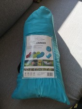 Air Lounger, Liege Strand-See-Garten-Festival, Cyan, Blau, ohne Pumpe