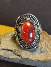 Damen Ring in Silber Gr 67 Cocktailring extravagant und auffällig großer Stein