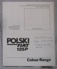 Polski Fiat 125p Farbpalette