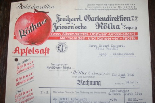 Rechnung freiherrl von - freiherrl.,