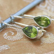 Peridot Ohrhänger echt Silber
