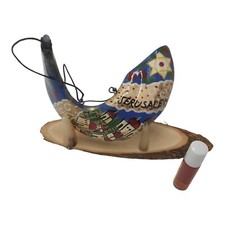 Shofar-Verkauf für Öl 13 Zoll Salbung bemalt Widder Horn Jerusalem Chofar aus...