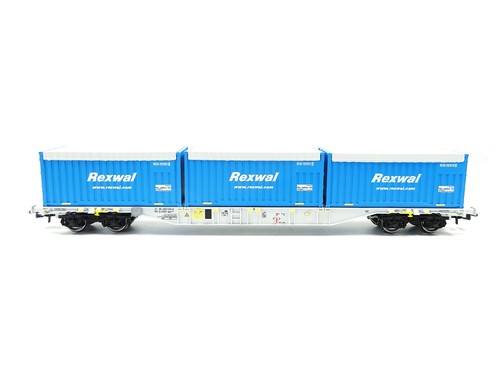 Roco containertragwagen aee - containertragwagen,