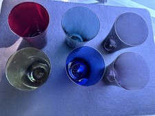 Antike Gläser, 6 Stück, Farbig, vor 1945