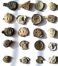 Sammlung Bleisiegel Warenmarken Bleiplomben Tuchsiegel mittelalterlich bis 18.Jh