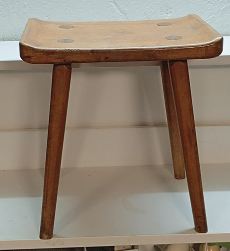 Massivholz eiche hocker alt - eiche,