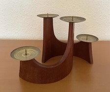 2 Kerzenhalter gebogen Holz