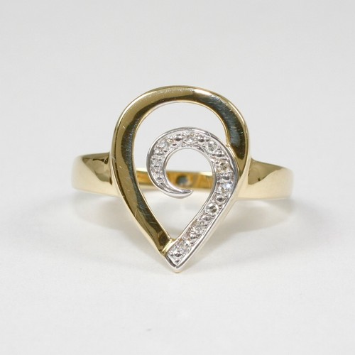 Ring 585 gold karat - gold, mit