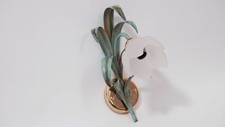 alte Florentiner Wandlampe Lampe Leuchte Wandleuchte mit Blütenglasschirm