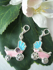 CHARMS GEBURT SILBER STORCH BABY BETTELARMBAND ADEBAR MUTTER KIND ANHÄNGER 