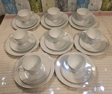 ❤ 8 x Tasse Untertasse Teller Hutschenreuther Fleuron Chloe Montparnasse rosa ❤