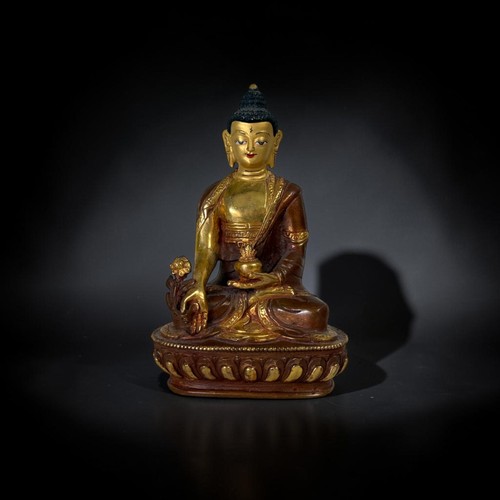 Medizinbuddha bronze figur - medizinbuddha,