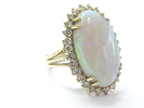 Feiner opal diamant solitär - opal,