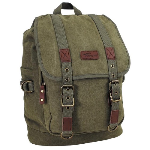 Rucksack canvas oliv - rucksack, pt