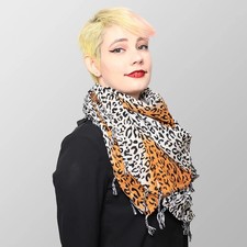 Tuch Damen Leopard Bicolor