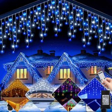4-30M LED Lichterkette Beleuchtung Eisregen Weihnachten Deko Innen Außen 8 Modi